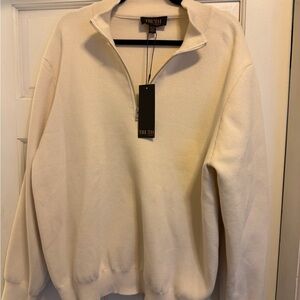 Truth Men's Zip Up Cream Sweater